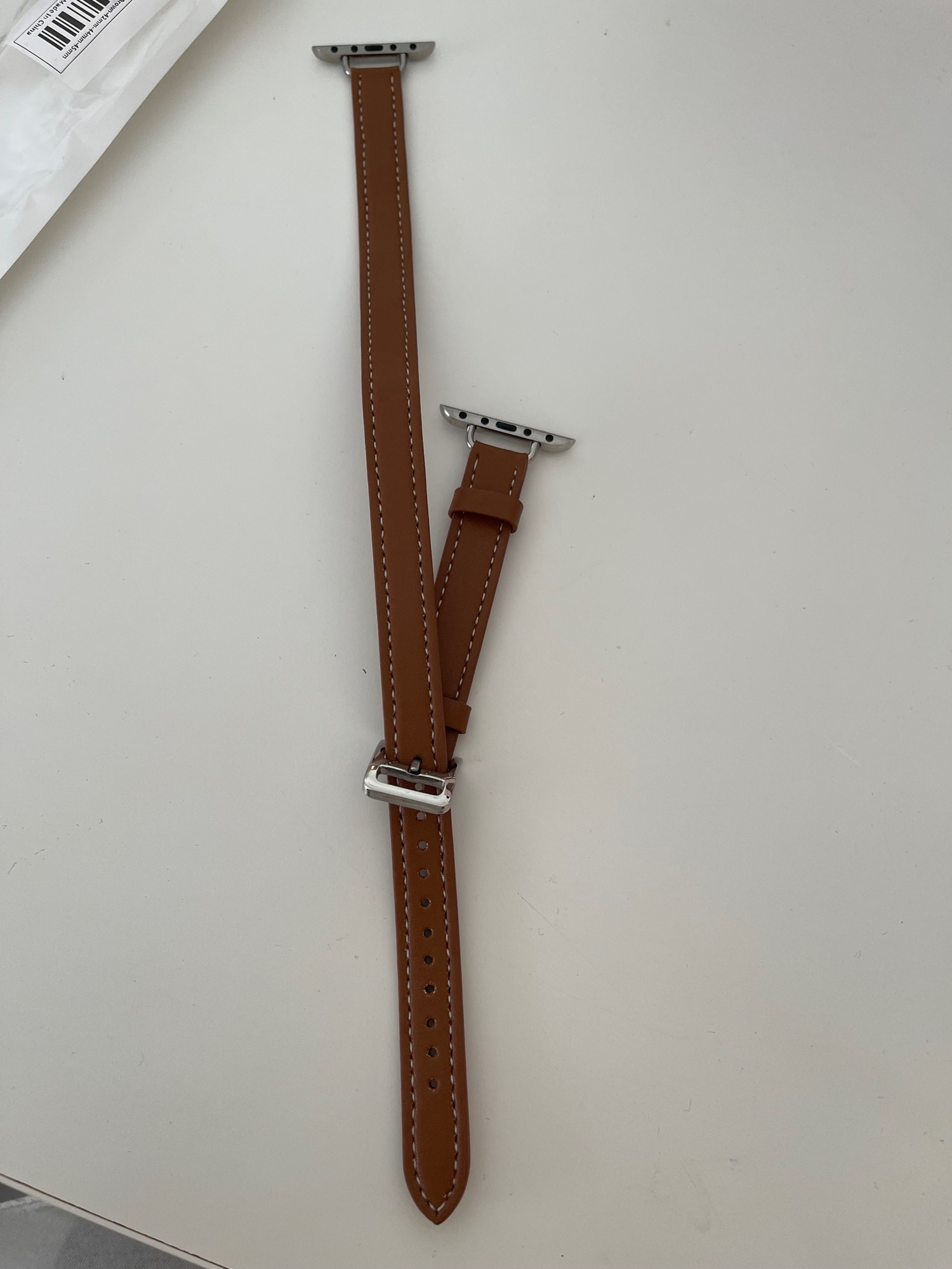 Шкіряний ремінь з подвійним туром для iWatch ultra band 49mm 45mm — фото покупця