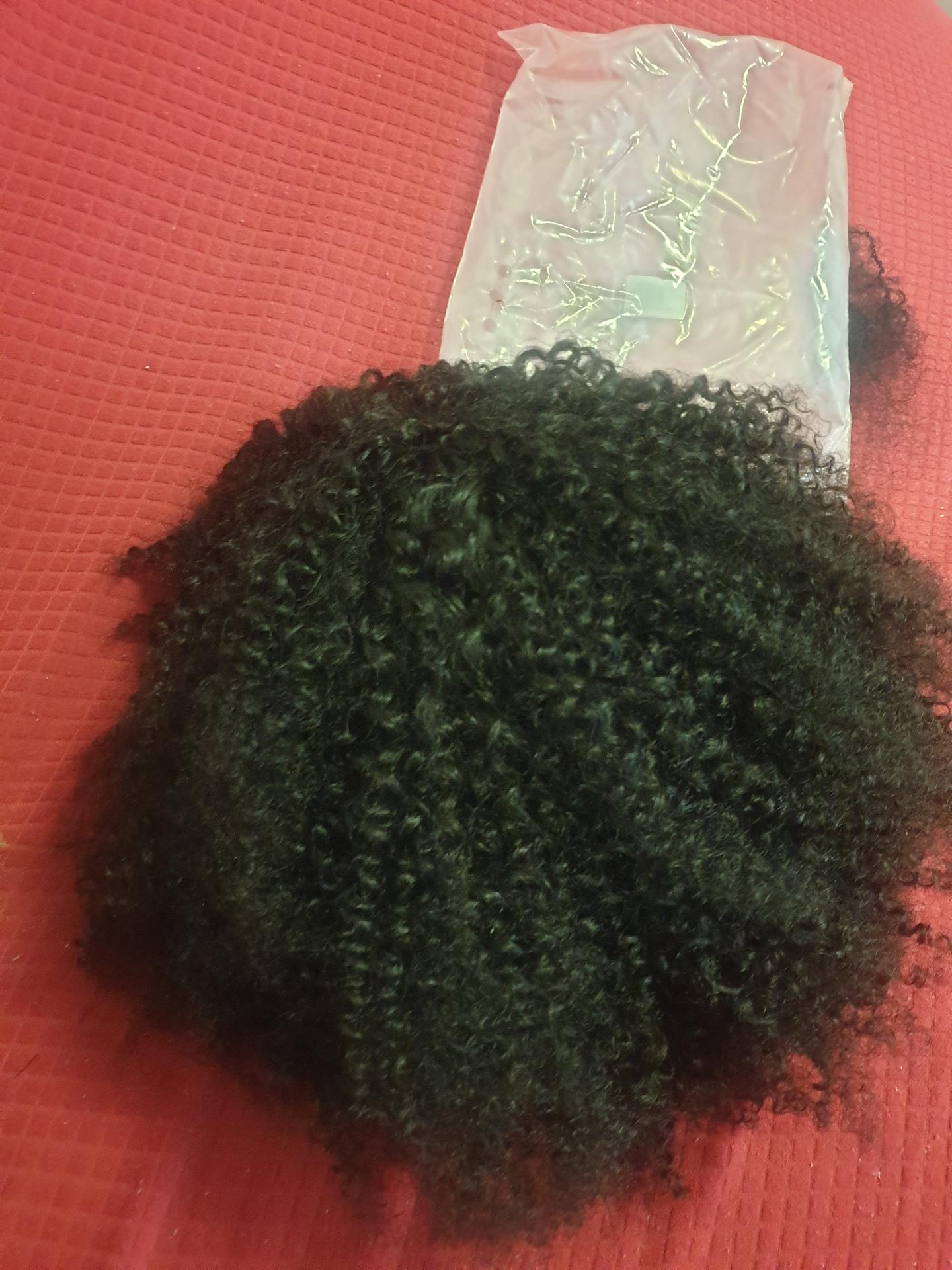 Afro Kinky Mechanism Head Cover Real Hair photo review