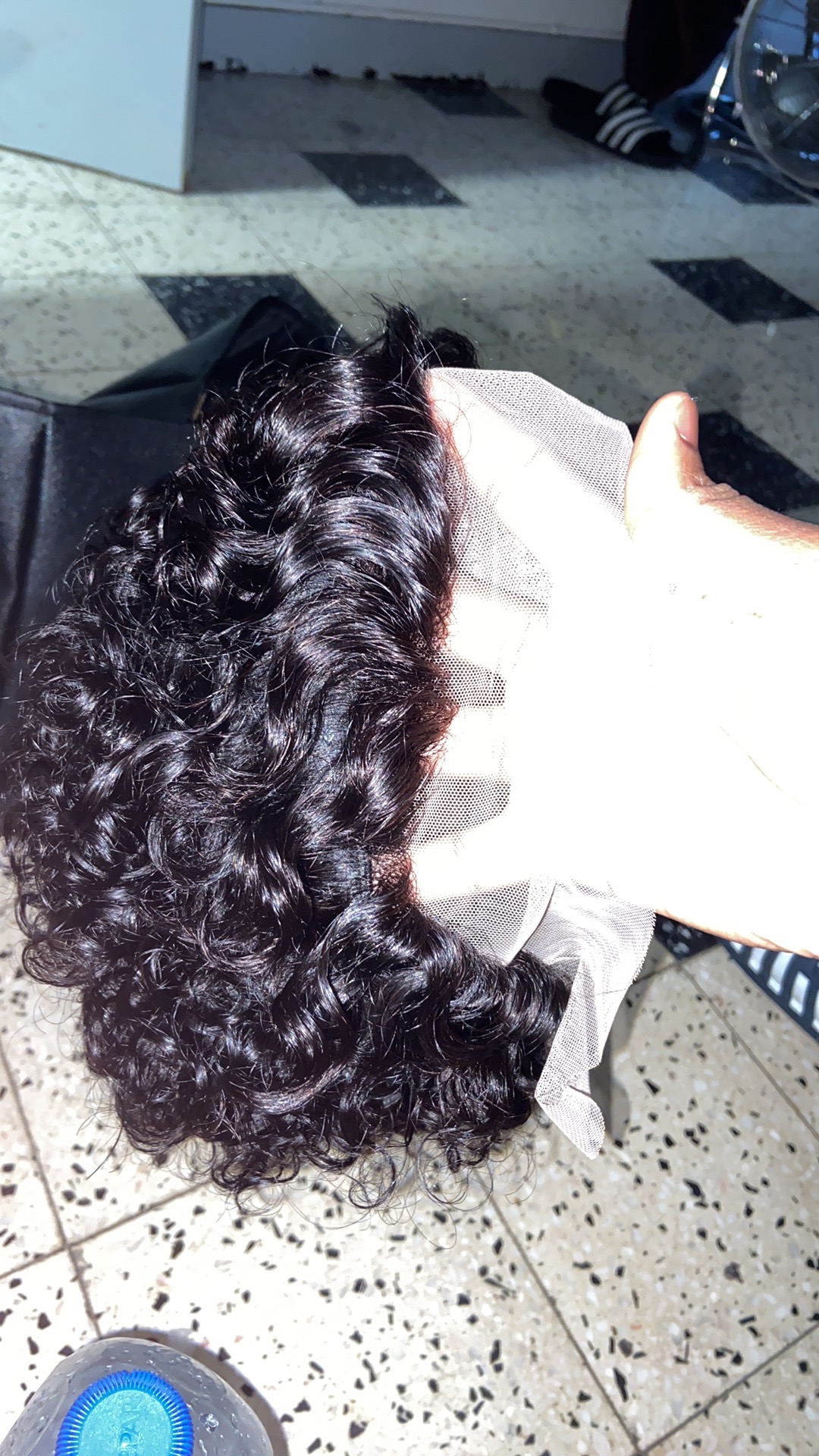 Short Curly Lace Front Wigs 13X1 Brazilian Water Wave Human Hair Wigs Pixie Cut Transparent Lace Wig for Black Women photo review