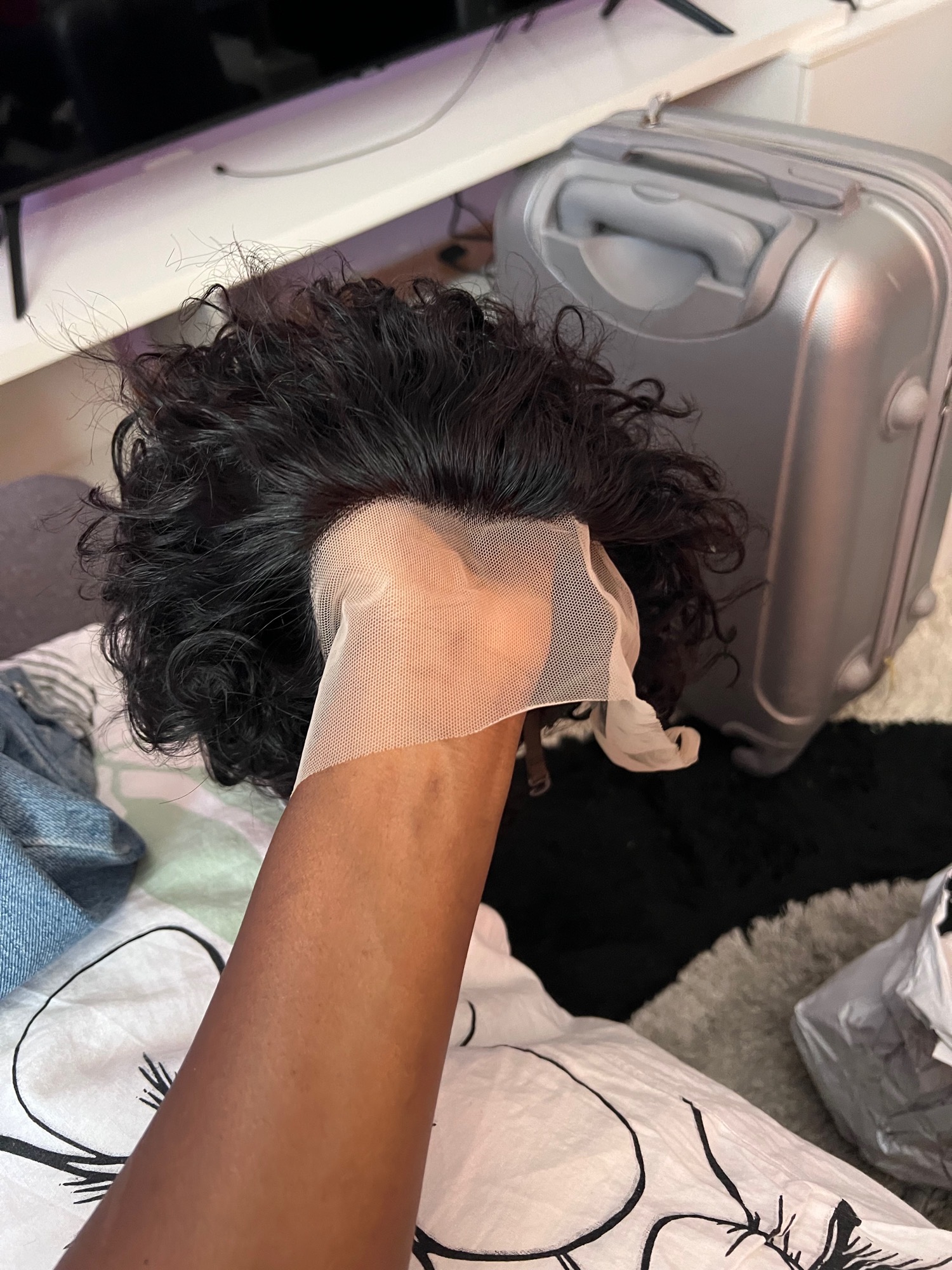 Short Curly Lace Front Wigs 13X1 Brazilian Water Wave Human Hair Wigs Pixie Cut Transparent Lace Wig for Black Women photo review