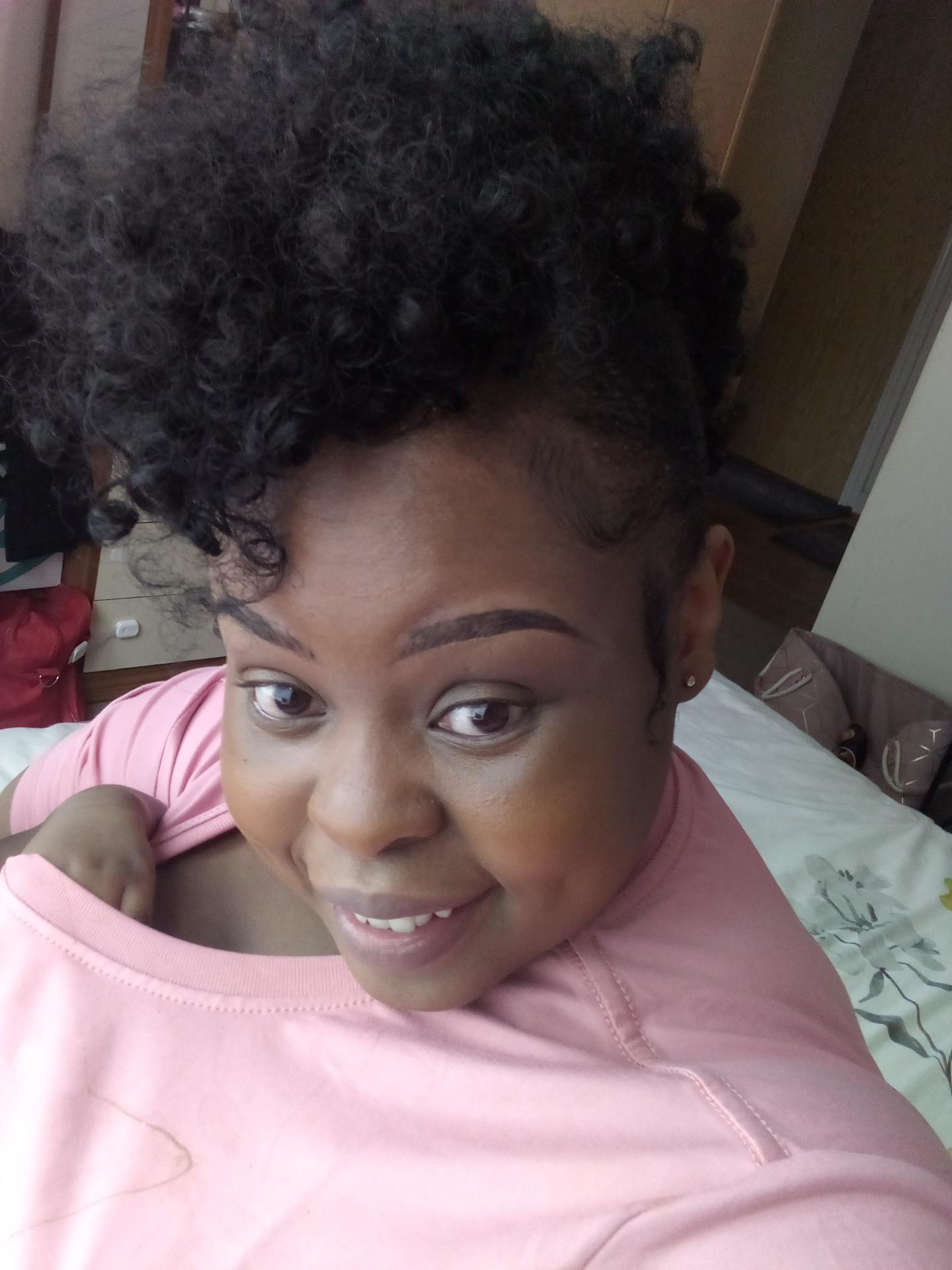 Afro High Puff Hair Bun Ponytail Drawstring With Bangs Synthetic Jerry Curly Mohawk Kinky Curly Fauxhawks Pony Tail Clip In On Ponytails For Women Hair Extensions With Six Clips photo review