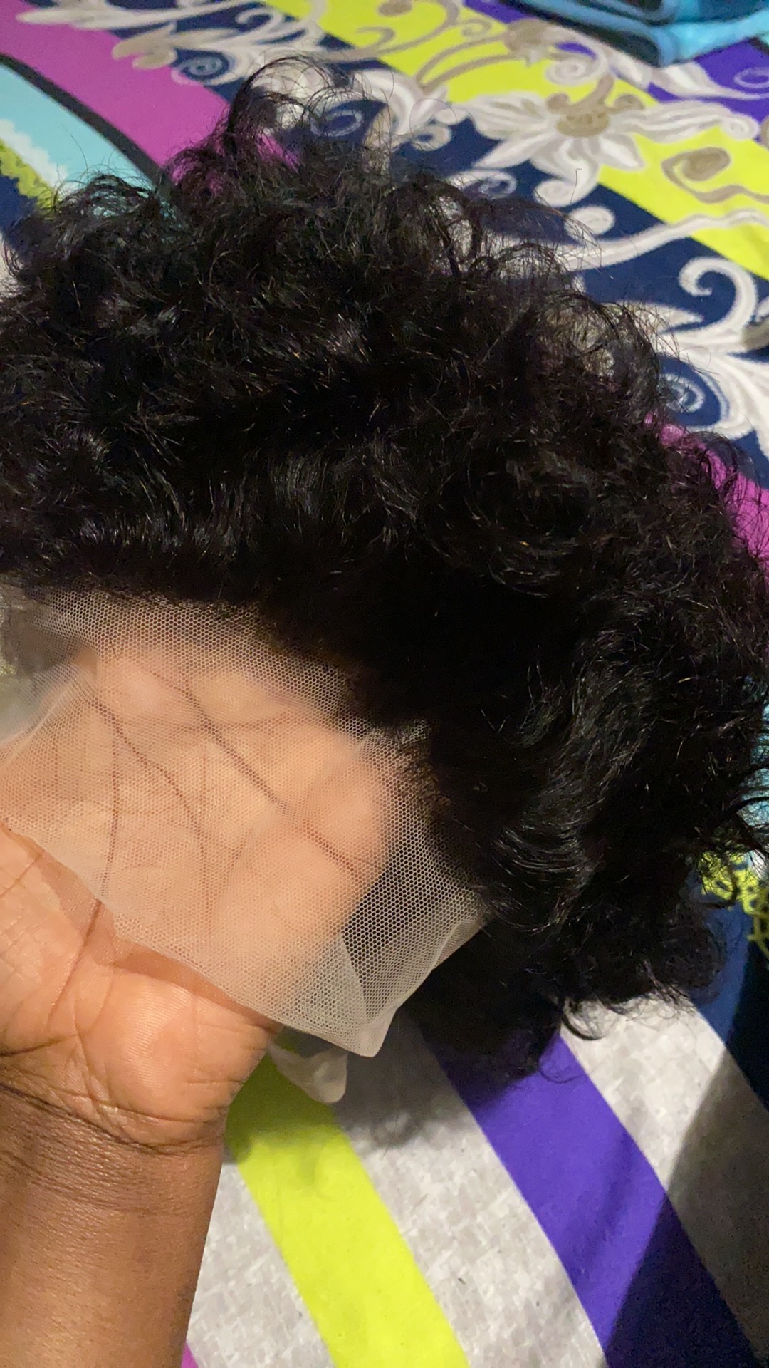 Short Curly Lace Front Wigs 13X1 Brazilian Water Wave Human Hair Wigs Pixie Cut Transparent Lace Wig for Black Women photo review