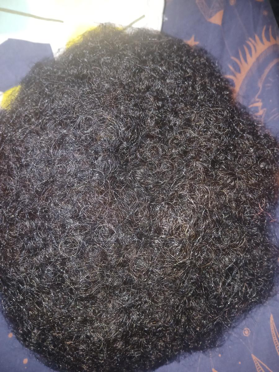 Wig with Afro Kinky Curly Bangs for Women, Featuring a Short Pixie Cut Made of Human Hair. This Soft, Curly Afro Wig Looks Natural And Is Perfect for Everyday Wear photo review