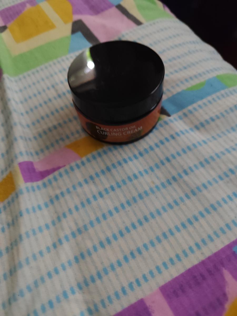 100g Black Castor Oil Curl Cream, Infused with Argan Oil - Curl Long-Lasting Anti-Frizz Hair, Keep Moisturized Curls Elastic Styling Conditioner Cream, Suitable for Dry and Curly Hair, Unisex. photo review