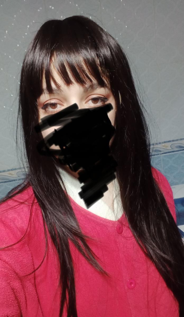 Long Straight Black Wig with Bangs High Layered 150% Density Black Wigs for Women Daily Party Use Synthetic Fiber Wig Heat Resistant 86.36 cm photo review