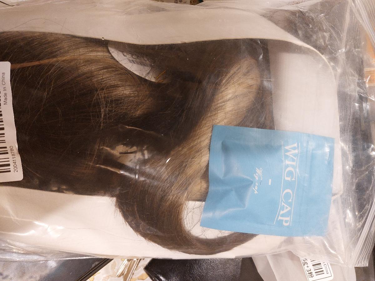 Straight Synthetic Wig with Bangs, Featuring a Matte End And Breathable Rose Net Cap, Suitable for Women And Made from High-Temperature Fibers photo review