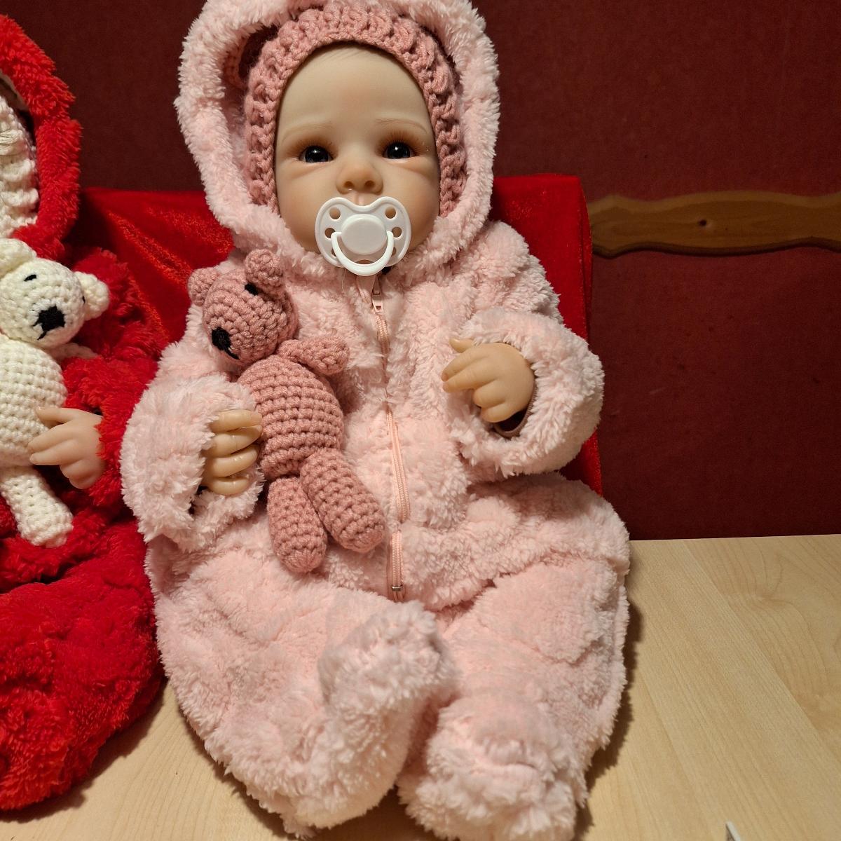 Baby Girl Pink Plush Hooded Romper, Square Rabbit Pattern, Beautiful Comfortable Warm Outfit, Home/Outdoor Wear, for Outdoor photo review