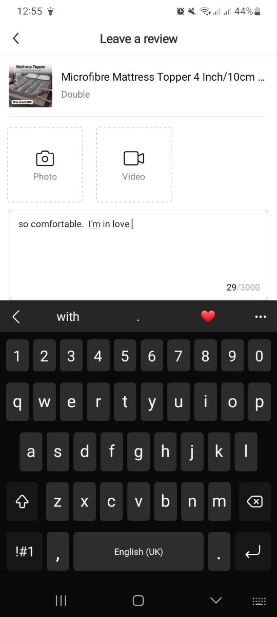 Microfibre Mattress Topper 4 Inch/10cm 1100 GSM | Super Soft and Fluffy Hand Filled, Fits Single, Double, King, Super Sizes, Grey, Belt Style Fixing photo review