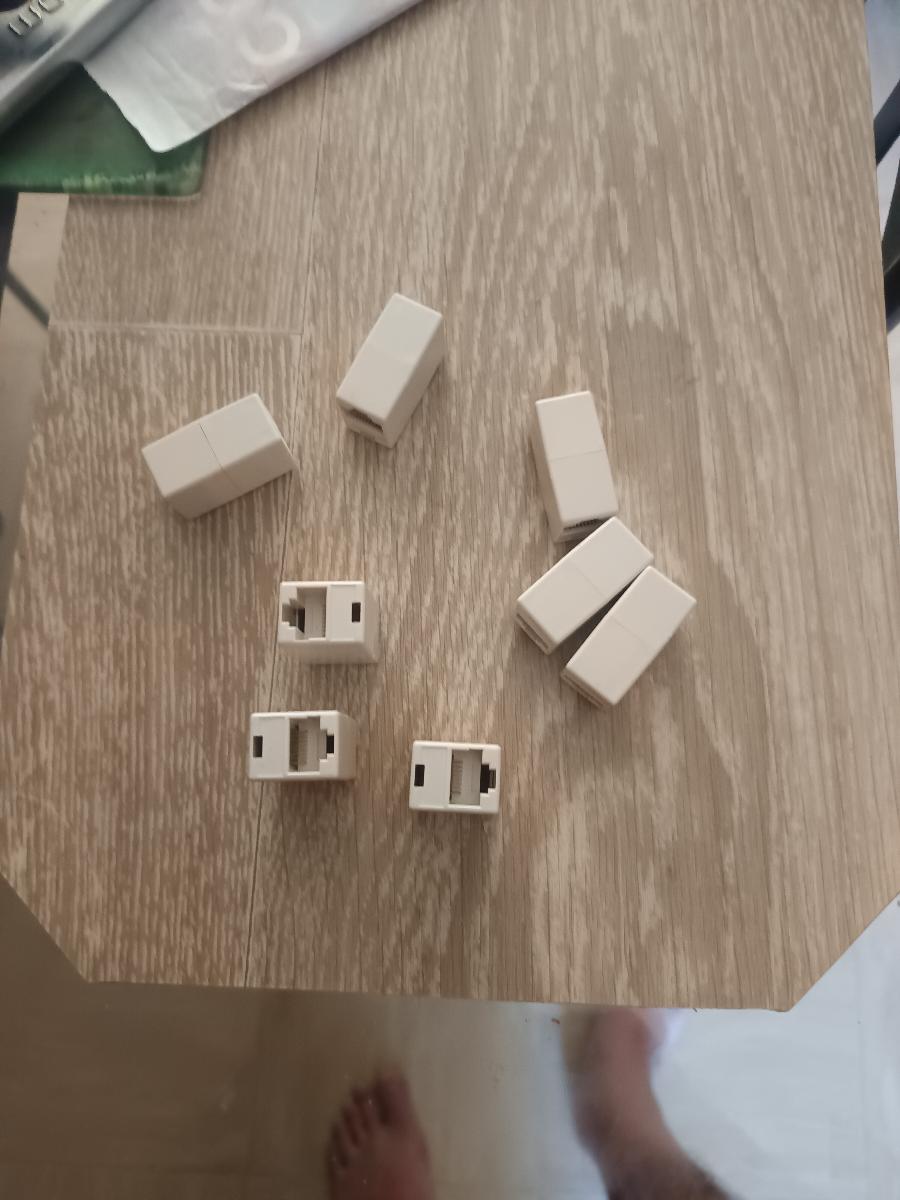 Lot de 5 connecteurs Ethernet, adaptateurs droits à double port, prolongateurs de câble Ethernet photo review