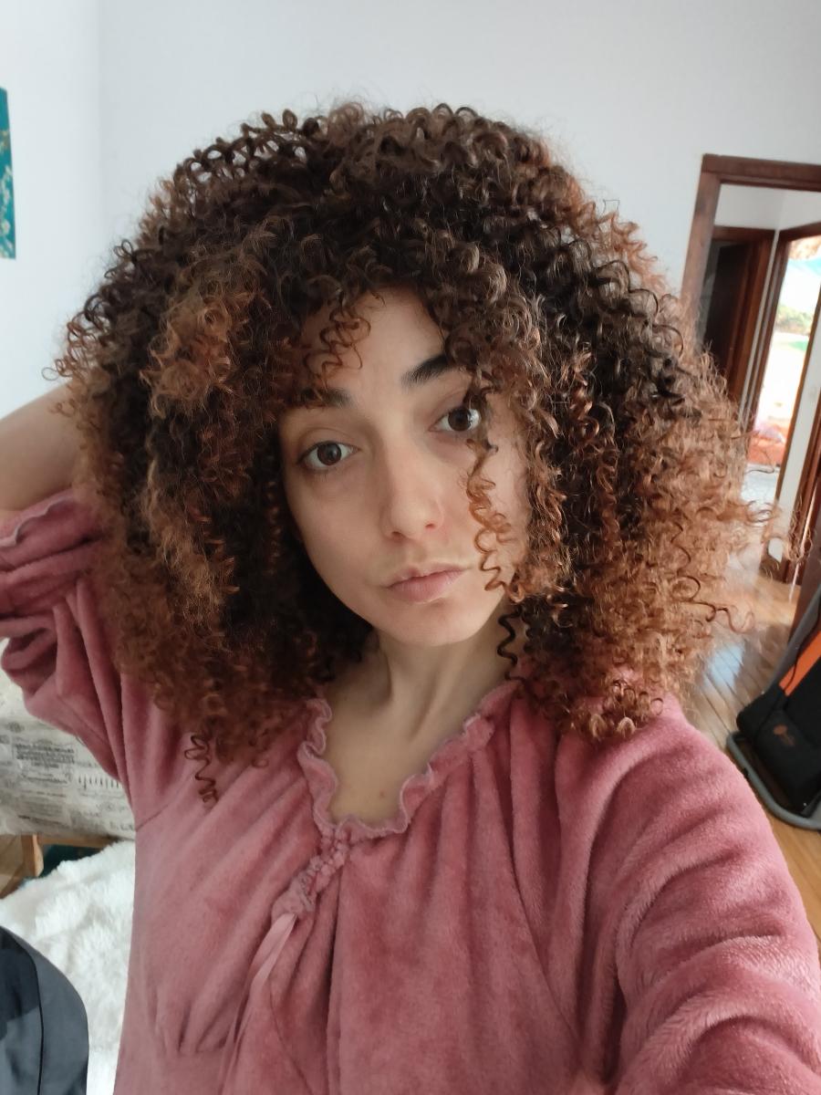 40.64 cm Afro Curly/Kinky Synthetic Wig with Bangs - Natural Look Wig for Women & Men, Easy to Style with Heat Tools, Perfect for Cosplay, Everyday & Special Events - Voluminous Curly Hairstyle, Short Hair Wig, Event Hairpiece, Secure Fit Cap, Cosplay Enthusiasts, Quick Hairstyle Change, Fashion Lovers photo review