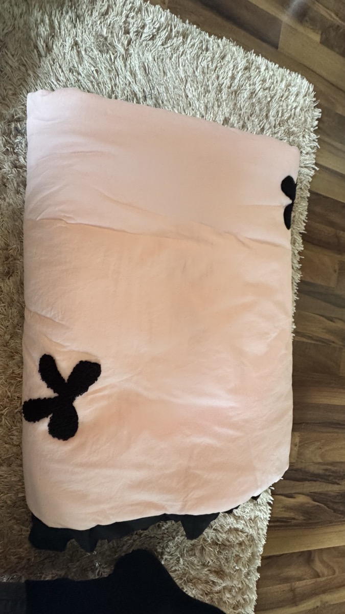 1pc High-End Elegant Bow Towel Summer Quilt, Summer Quilt Down Duvet Cover, Polyester, with Ruffle photo review