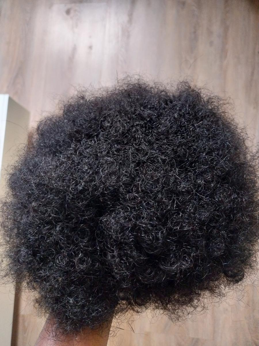 Wig with Afro Kinky Curly Bangs for Women, Featuring a Short Pixie Cut Made of Human Hair. This Soft, Curly Afro Wig Looks Natural And Is Perfect for Everyday Wear photo review