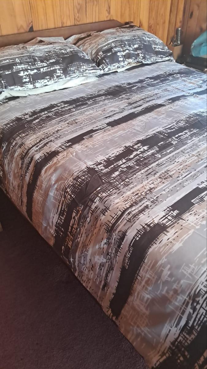 3pcs Polyester Printed Brushed Duvet Cover Pillowcase Three-Piece Set, Geometric Style Skin-Friendly Breathable All-Season Duvet Cover Pillowcase Set (One Duvet Cover + a Pair of Pillowcases), [Random Pillowcase Pattern] photo review