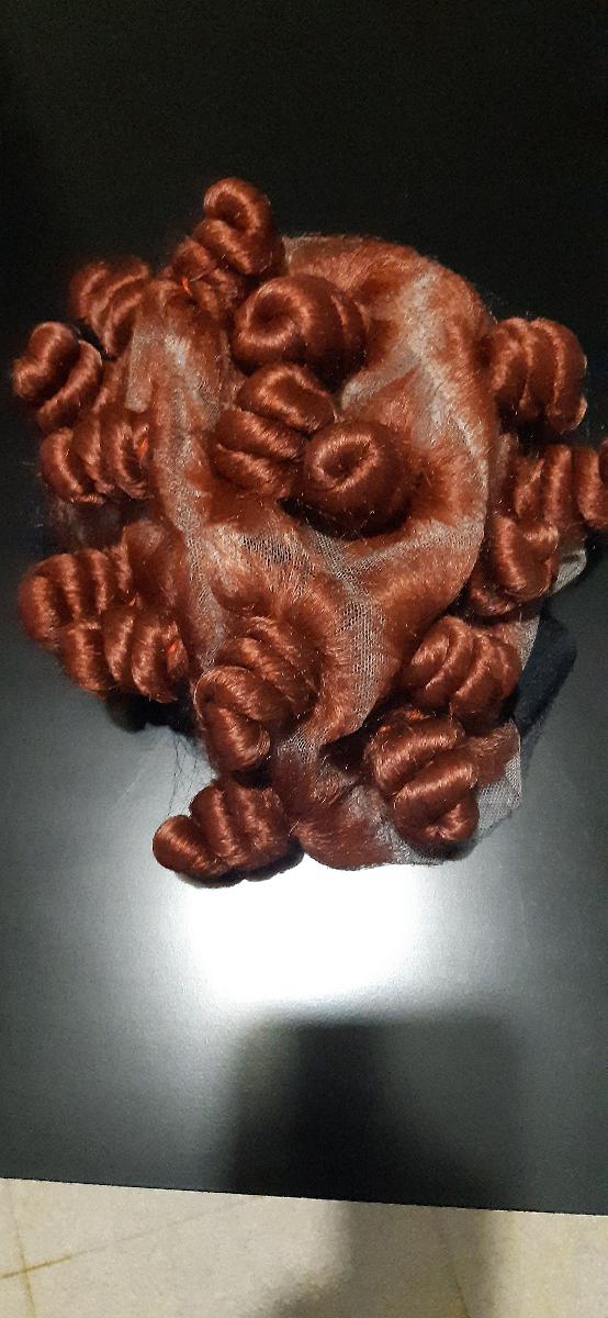 MISHELL Elegant Bantu Knots Braided Wig for Women - Full Lace, 180% Density, Handmade Synthetic Short Wig with Curly Ends, Versatile & Comfortable, Suitable for All Skin Tones, Festive Party Wig|Voluminous Hairpiece|Synthetic Fiber Wig, Wig Accessories photo review