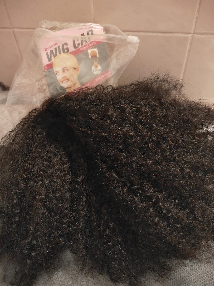 Afro Kinky Mechanism Head Cover Real Hair photo review