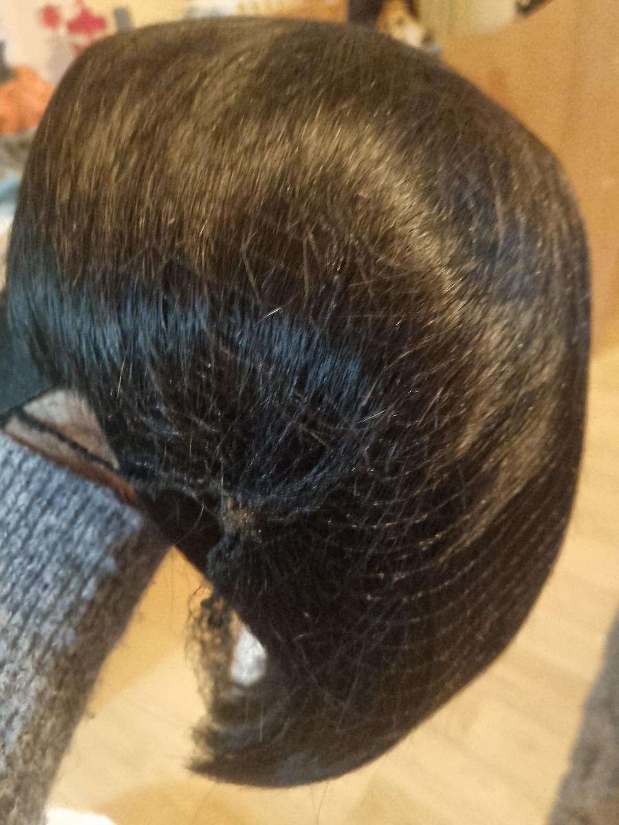 Brazilian Human Hair Short Bob Wig for Women, Featuring Bangs And Straight Style, a Glueless Full Machine-Made Wig with 150% Density photo review