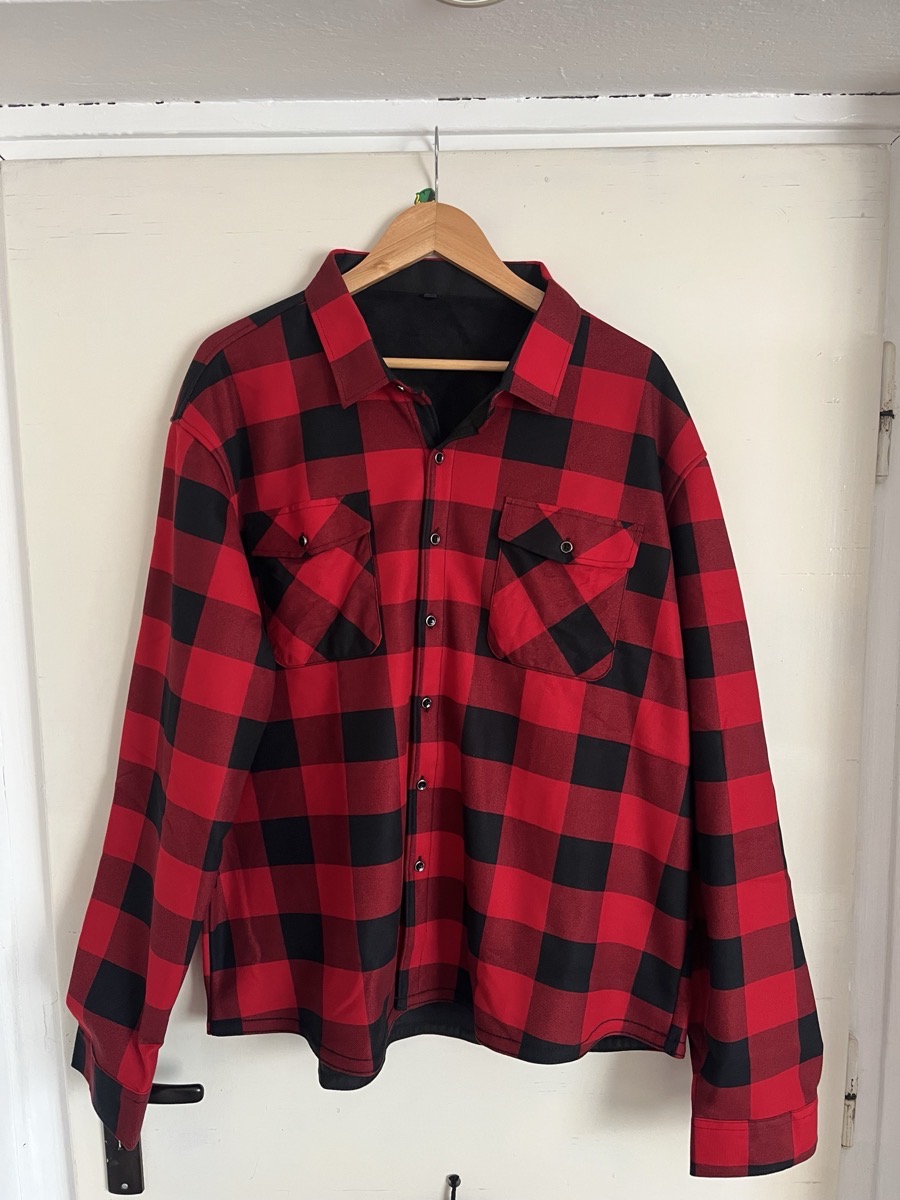 Autumn/Winter Plaid Flannel Shirt for Men — customer photo