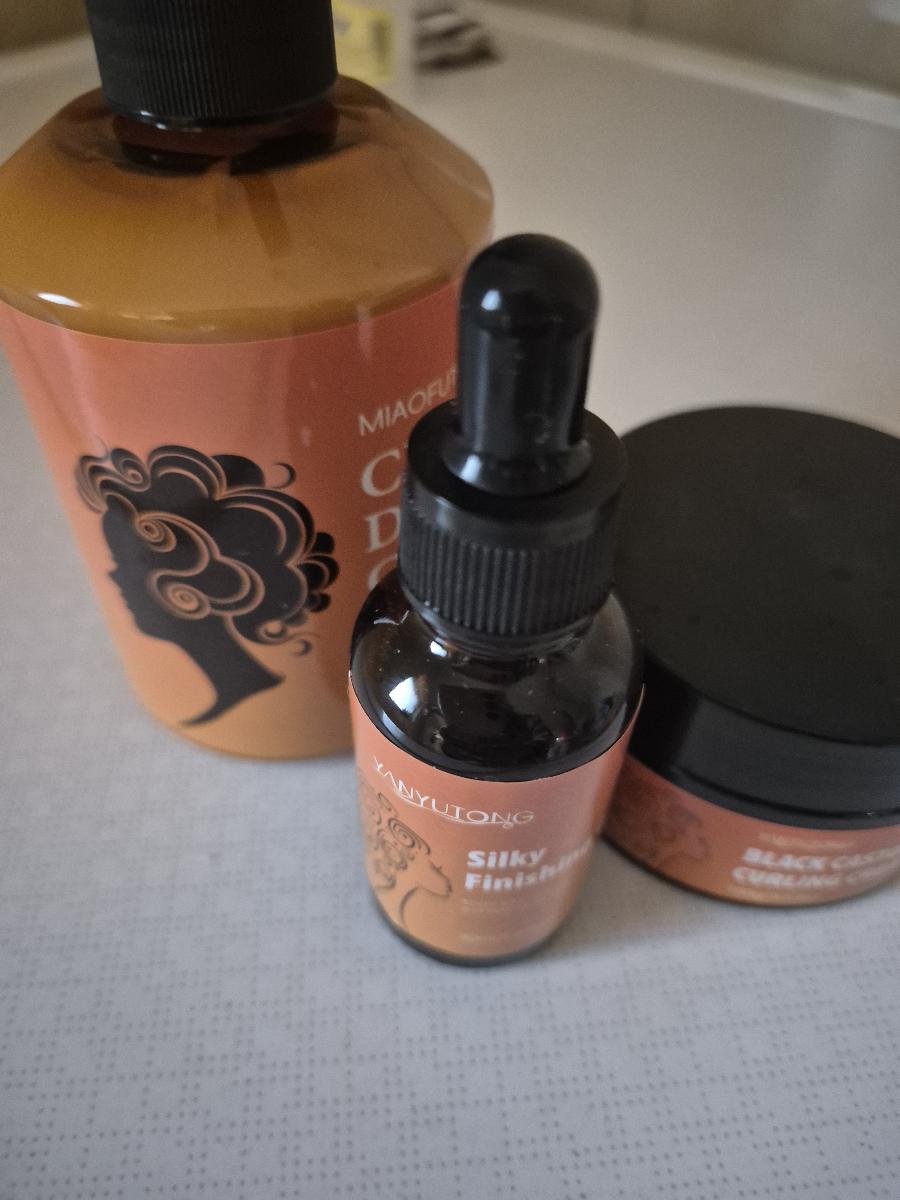 3pcs Curl Defining Cream Set, 280Ml Curl Defining Cream And 100G Curl Cream And 30Ml Hair Oil, Containing Argan Oil, Long-Lasting Anti-Frizz, Elastic And Fluffy, Moisturizing Styling Fixation, Suitable for Wavy And Curly Hair, Unisex photo review