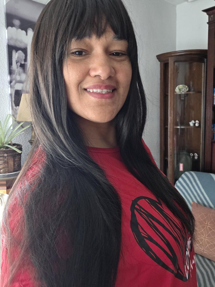 Long Straight Black Wig with Bangs High Layered 150% Density Black Wigs for Women Daily Party Use Synthetic Fiber Wig Heat Resistant 86.36 cm photo review
