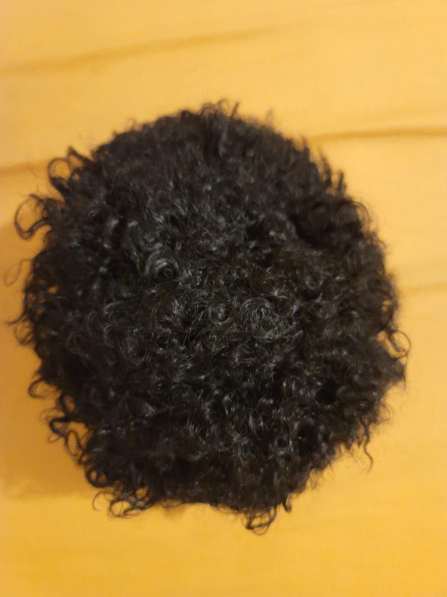 Women'S Afro Kinky Curly Human Hair Wig Short Curly Wave Human Hair Wig with Bangs Full Machine Made 200% Density Basic Style Suitable for Daily Wear photo review