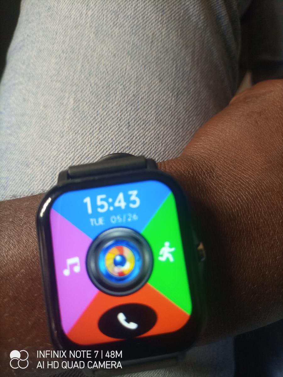 Nouvelle montre connectée intelligente de 1,83 pouces, montre avec appels sans fil, notifications de messages, voix IA, lecture de musique, appareil photo à distance, modes sportifs multiples, montre de sport élégante, adaptée à un usage quotidien décontracté, cadeau de vacances parfait pour la photo review