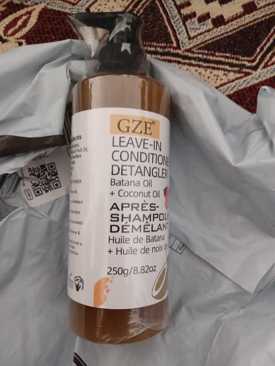 GZE Leave in Conditioner, Hair Detangler with Batana Oil And Coconut Oil, Anti Frizz, Adds Shine & Softness, Nourishing & Smoothing, Moisturizes Dry Hair, Lightweight Formula, for All Hair Types, 250G photo review