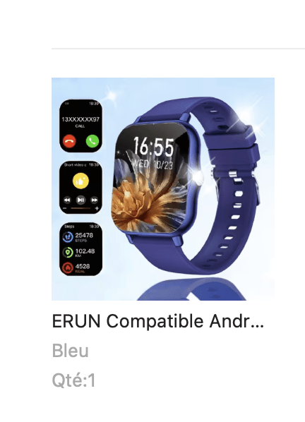 ERUN Compatible Android & iPhone, Montre Connectée Sans Fil avec Écran Tactile HD 1,83", Appels/Musique Sans Fil, Télécommande, Cadrans, Modes Multiples, Suivi de Fitness, pour Hommes & Femmes, Cadeau Idéal de Montre Connectée photo review