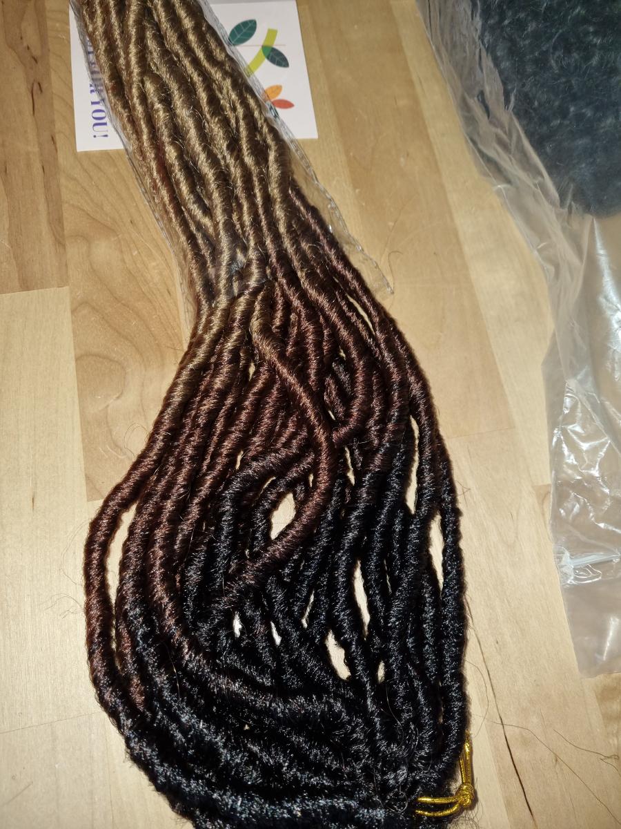 18-Inch Goddess Faux Locs Crochet Hair with 24 Strands, Featuring Soft Gypsy Locs, Straight Crochet Braids, And 3-Tone Dreadlock Hair Extensions Inspired by African Roots photo review