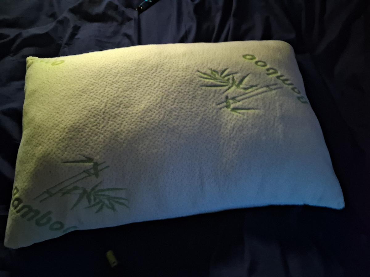 Memory Foam Bamboo Pillow Premium Firm Neck Support and Foam Orthopaedic Hypoallergenic Shredded Bed Pillow PACK OF 1 AND 2 BAMBOO PILLOW. photo review