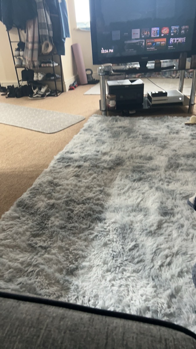 1pc 230*160cm Thick Large Shaggy Rugs Living Room Bedroom Carpet Hallway Runner Rug Floor Mats Light Grey photo review