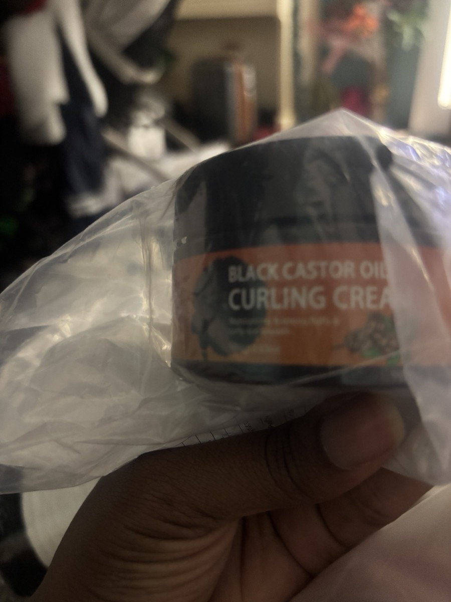 100G Black Castor Oil Curl Cream Infused with Argan Oil - Long-Lasting Anti-Frizz Curls, Moisturizing Curl Elastic Styling Conditioner Cream, for Dry And Curly Hair, Unisex photo review