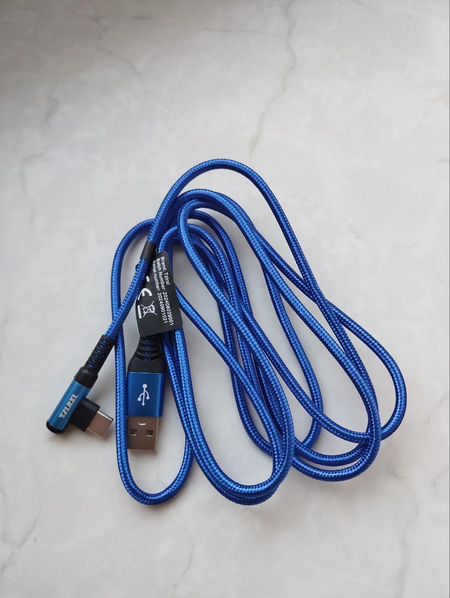 Огляд кутового кабелю USB-C в оплітці з Temu: зручно грати й лежати з телефоном, швидкість — як пощастить — фото покупця