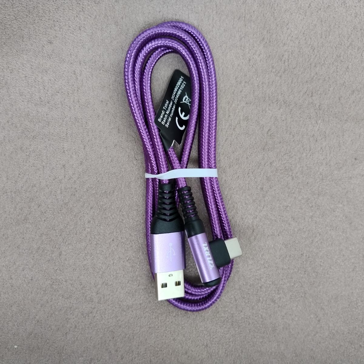 Огляд кутового кабелю USB-C в оплітці з Temu: зручно грати й лежати з телефоном, швидкість — як пощастить — фото покупця