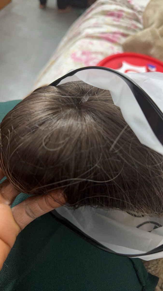 Straight Synthetic Wig with Bangs, Featuring a Matte End And Breathable Rose Net Cap, Suitable for Women And Made from High-Temperature Fibers photo review