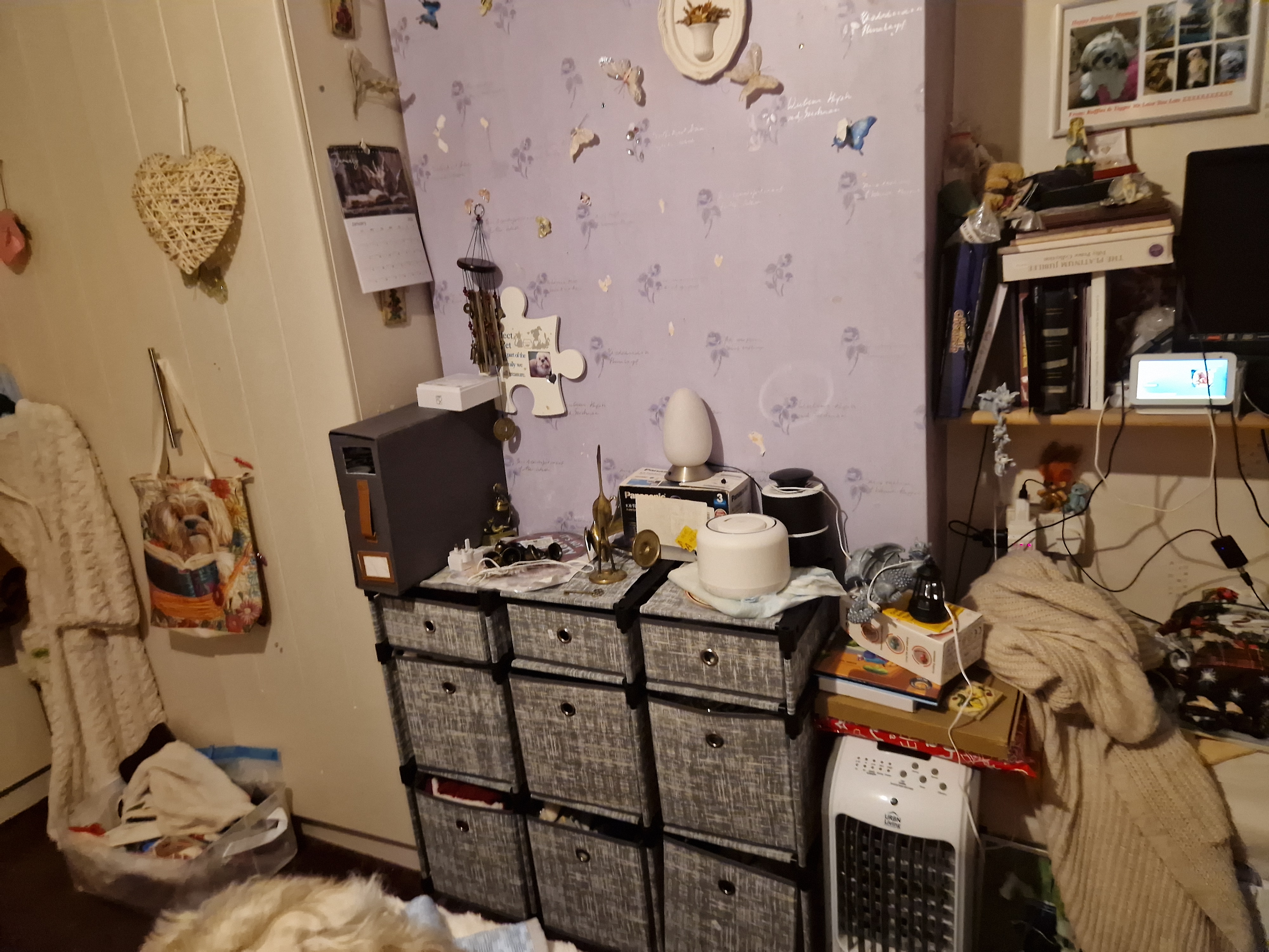 9-Cube Drawer Organiser | Canvas Storage Unit with 9 Storage Boxes, Closet Organiser, Bookcase, 83.5 x 30 x 79.5 cm, for Bedroom, Living Room, Assembled, ≥3.2 Cubic Feet Capacity, Storage Drawer Units photo review