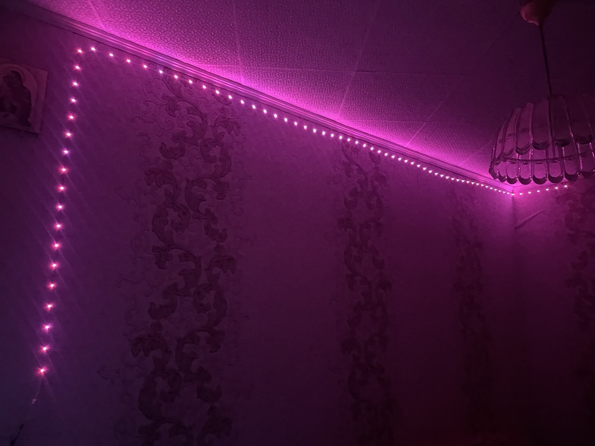 Smart Bedroom RGB Strip Light — customer photo