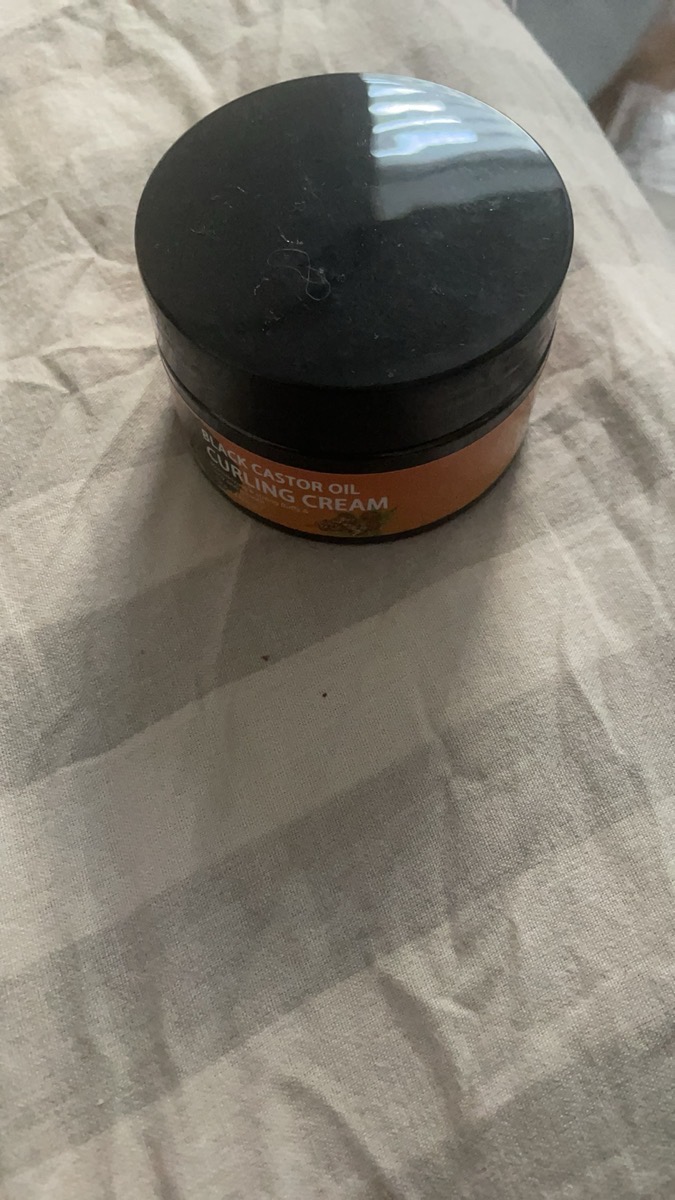 100g Black Castor Oil Curl Cream, Infused with Argan Oil - Curl Long-Lasting Anti-Frizz Hair, Keep Moisturized Curls Elastic Styling Conditioner Cream, Suitable for Dry and Curly Hair, Unisex. photo review