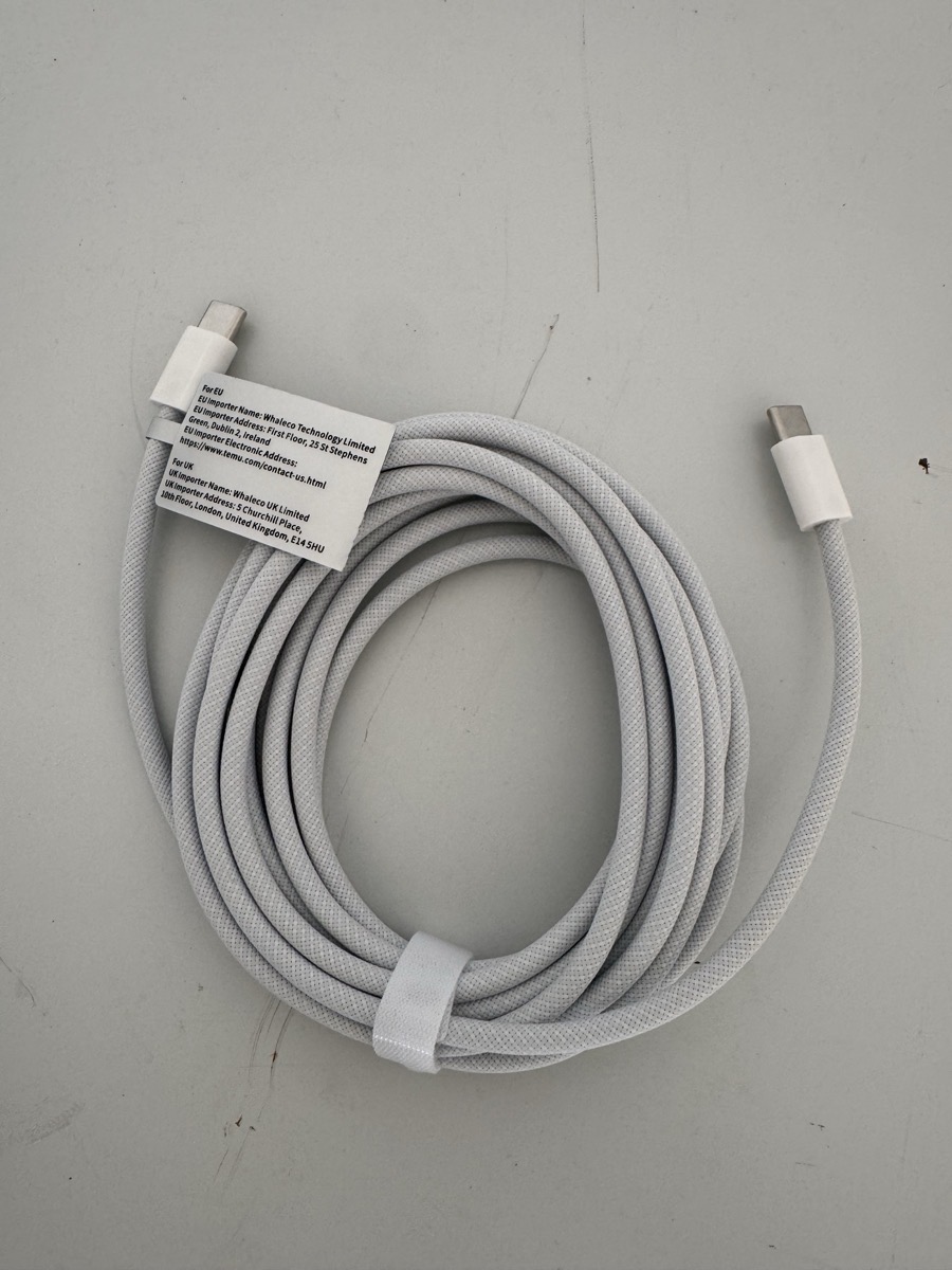 Огляд плетеного кабелю USB-C ASUS із Temu: 60 Вт, від 0,5 до 3 м, і майже без скарг — фото покупця